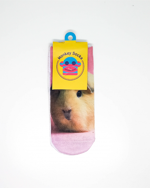 Calcetas cuyo rosadas, colaboración con Monkey Socks
