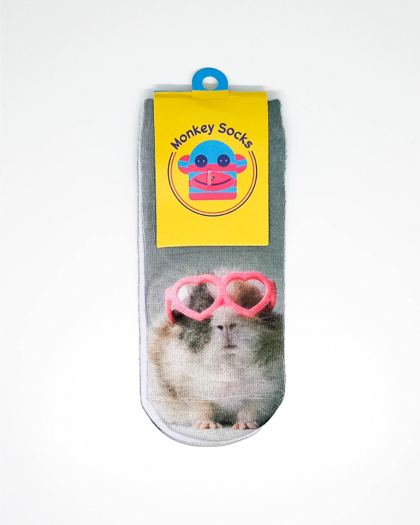 Calcetas cuyo con lentes, colaboración con Monkey Socks